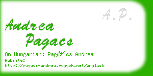 andrea pagacs business card